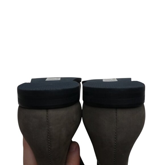 Fortress of Inca Anthropologie Taupe Gray Leather Woven Peruvian Ankle Boots - Picture 11 of 14